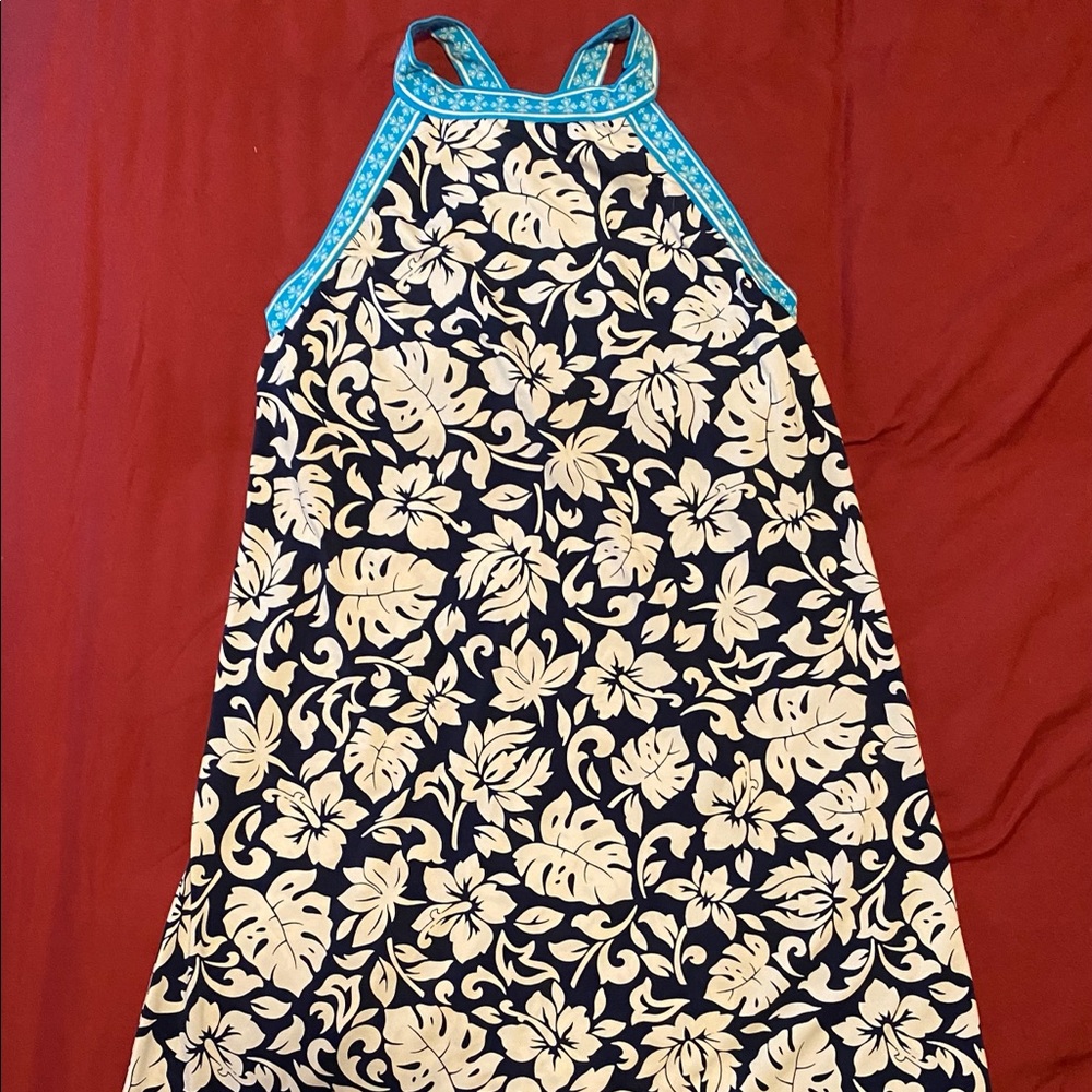 Max Studio Sz. S Dress- black/white w/ blue trim.